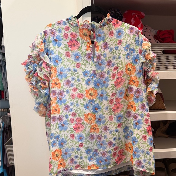 Sugarlips Floral Ruffle Top - Picture 5 of 7